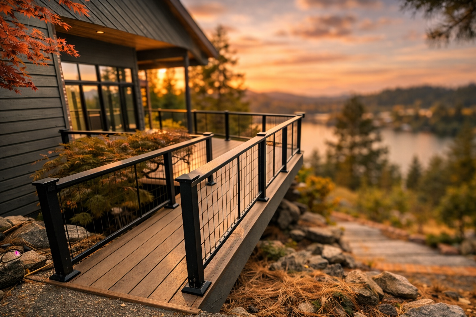 Legacy Luxury Decks designs and builds high-end, custom decks for discerning homeowners throughout Coeur d’Alene and North Idaho. From lakefront estates to modern mountain homes, we specialize in architect-driven deck design, premium materials, and white-glove construction.